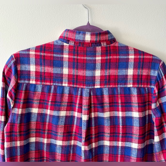 Plaid Boyfriend Fit Flannel Shirt - Picture 6 of 7